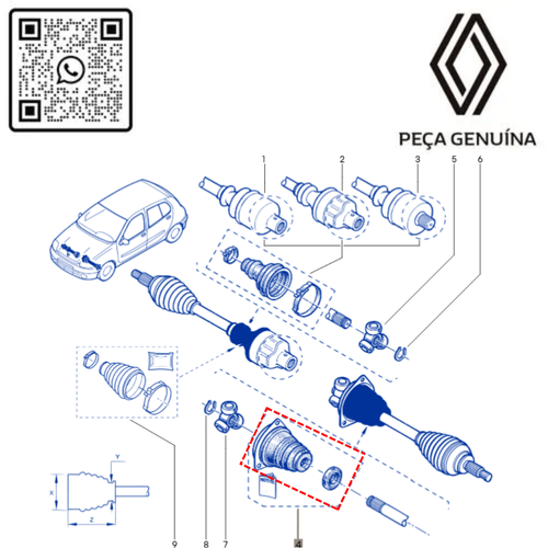 RN 470566-OI 7701470566 COIFA DO CAMBIO LESQ. CROL.LAGSCEMASTER 28,0mm ORIG - 4